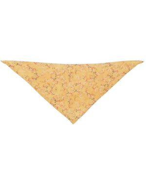 Kristina Ti Floral-Print Triangular Scarf - Natural