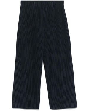 Homme Plissé Issey Miyake Tailored Pleats Trousers - Blue