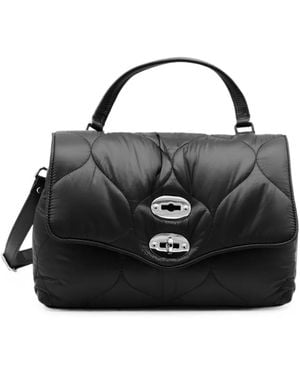 Zanellato Bolso De Hombro Postina Pequeño Acolchado - Negro