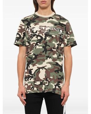 Mastermind Japan Camo-Print T-Shirt - Black