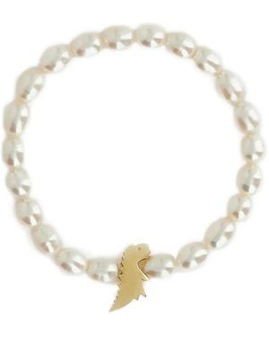 Aliita Halskette mit Dino-Süßwasserperlen - Mettallic