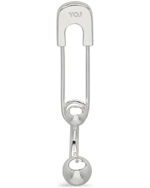 Yoj X Cutout Orecchino A Bottone - Bianco