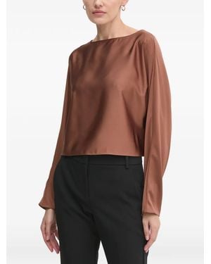 Joseph Ribkoff Long Sleeve Blouse - Brown