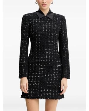 Karl Lagerfeld Check-Pattern Mini Dress - Black