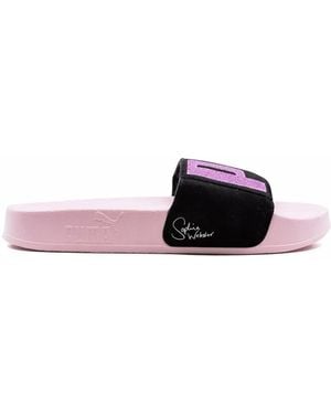 PUMA X Sophia Webster Leadcat Suede Slides - Pink