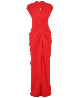 Chats by C.Dam Myla Draping Maxi Dress - Red