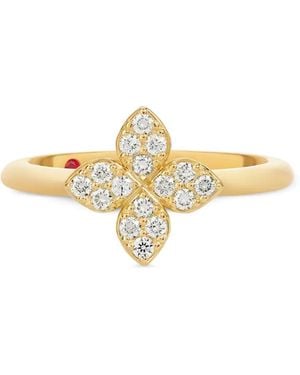 Roberto Coin Anillo Princess Flower Con Diamantes - Metálico