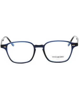 Cutler and Gross Rectangle-Frame Glasses - Blue