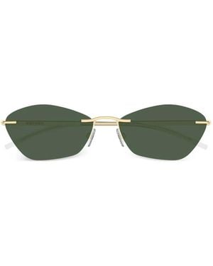 McQueen Geometric-Frame Sunglasses - Green