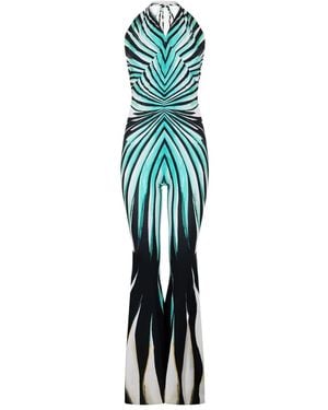 Roberto Cavalli Mono con estampado Ray Of Sea - Azul