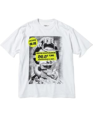 Beams Plus X Ln-Cc T-Shirt Con Stampa Grafica - Bianco