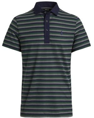 Ralph Lauren Striped-collared polo shirt - Schwarz