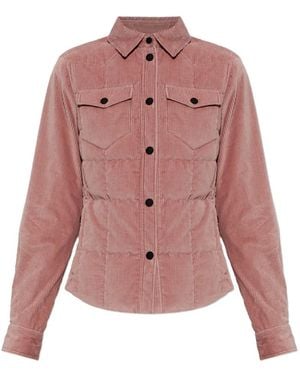 Moncler Nangy Corduroy-Quilted Puffer Jacket - Pink