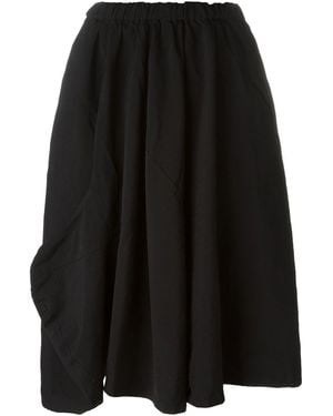 Comme des Garçons Jupe Volantée À Ourlet Asymétrique - Noir