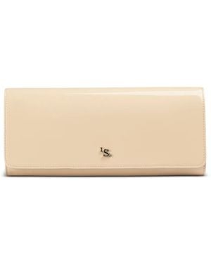 Le Silla Logo-Plaque Clutch Bag - Natural