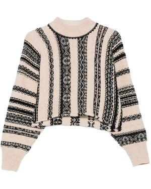 forte_forte Jacquard-Knit Sweater - White