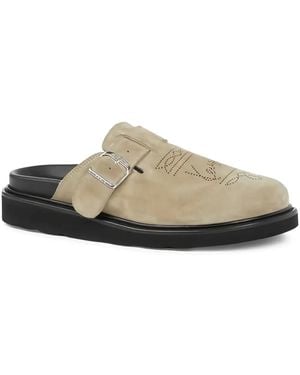 KENZO Matto Mules aus Wildleder mit Schnalle - Natur