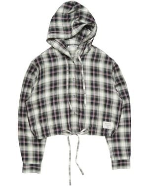 Acne Studios Top A Cuadros Con Capucha - Multicolor