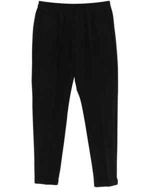 Pmds Elasticated-Waistband Pressed-Crease Pants - Black