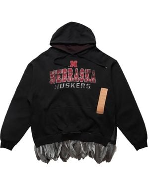 4SDESIGNS Nebraska Huskers Hoodie Mit Federbesatz - Schwarz