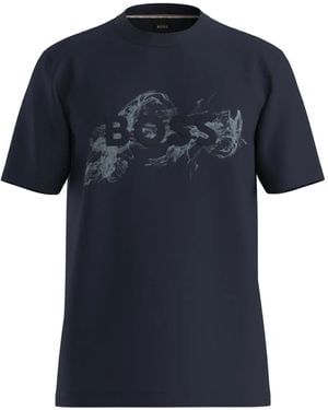 BOSS T-Shirt Mit Logo - Blau