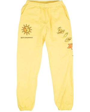 Sicko Pantalon De Jogging Born Unwant Broidered - Jaune