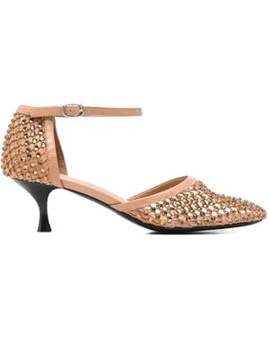 strategia shoes Strass-Embellished Court Shoes - Natural