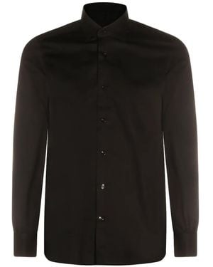 Mazzarelli Buttoned Slim Shirt - Black