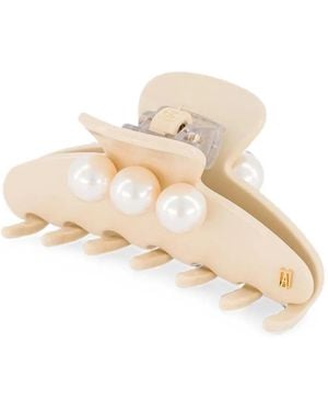 Alexandre De Paris Oversize Pearl-Embellished Hair Clip - White