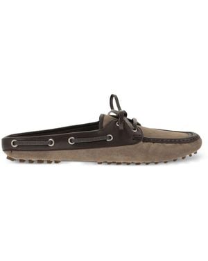 Brunello Cucinelli Suede Mules - White