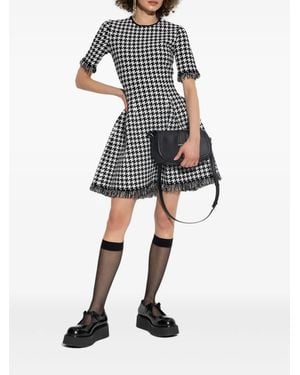 McQueen Houndstooth Dress - Black