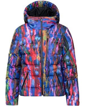 Aztech Mountain Nuke Abstract-Print Padded Jacket - Blue