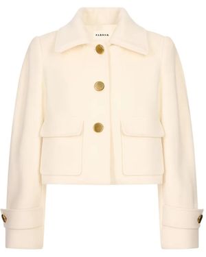 P.A.R.O.S.H. Button-Up Cropped Jacket - Natural