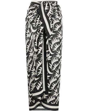 Matteau Wikkelrok Met Print - Wit