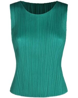 Pleats Please Issey Miyake Sleeveless Top - Green