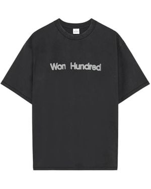 Won Hundred Logo-Print Cotton T-Shirt - Black