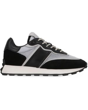 Tod's Panelled Mesh-Insert Trainers - Black