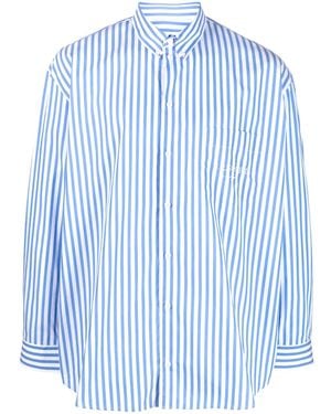Sporty & Rich Sr Sport Striped Poplin Shirt - Blue