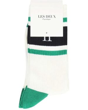 Les Deux William Striped Socks - Green