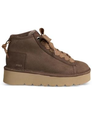 Pànchic P003 Nubuck Leather Trainers - Brown