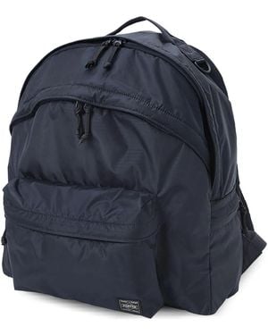 Porter-Yoshida and Co Logo-Patch Backpack - Blue