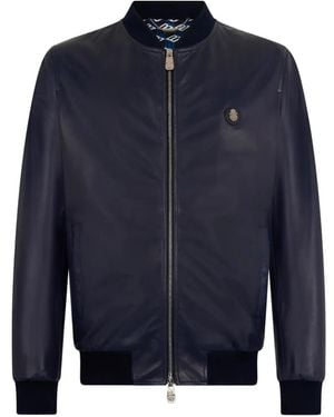 Billionaire Zip-Up Bomber Jacket - Blue