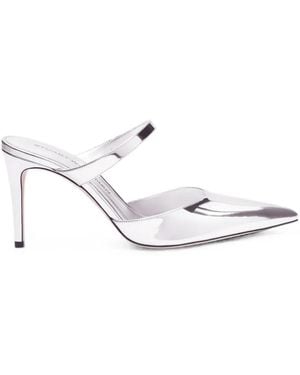 Stuart Weitzman Stuart Power Pointed-Toe Mules - White