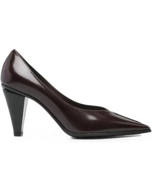 Roberto Festa Pointed-Toe Leather Court Shoes - Black