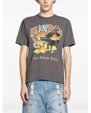 Kapital Graphic-Print T-Shirt - Gray