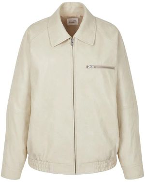 Studio Tomboy X Zip-Up Faux-Leather Jacket - Natural