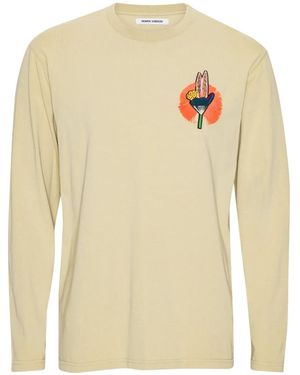 Henrik Vibskov Langarmshirt Mit Grafischem Print - Natur