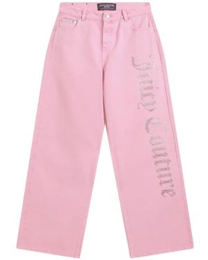 Juicy Couture Vaqueros Con Apliques De Strass - Rosa