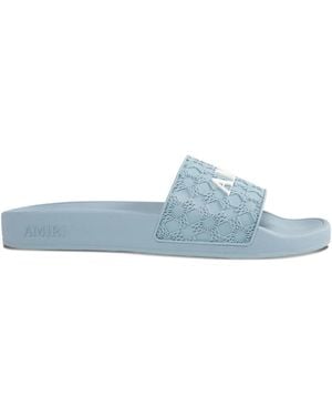 Amiri Ma Quad Pantoletten mit Logo-Prägung - Blau