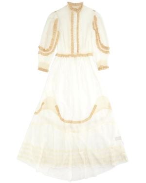 Fortela Astrid Broderie Anglaise Lace Maxi Dress - White